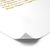 Trendy Gold Dots - Seating Chart Poster (Ecke)