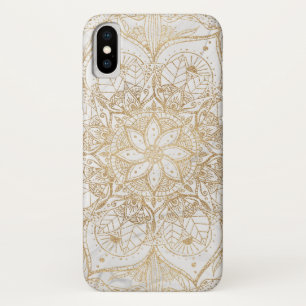 Trendy Gold Floral Mandala Marmordesign Case-Mate iPhone Hülle