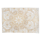 Trendy Gold Floral Mandala Marmordesign Kissenbezug (Vorderseite)