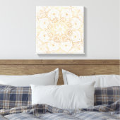 Trendy Gold Floral Mandala Marmordesign Leinwanddruck (Insitu (Schlafzimmer))