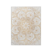 Trendy Gold Floral Mandala Marmordesign Notizblock (Rotiert)