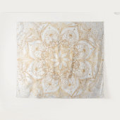 Trendy Gold Floral Mandala Marmordesign Wandteppich (Vorderseite (Horizontal))