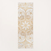 Trendy Gold Floral Mandala Marmordesign Yogamatte (Vorderseite)