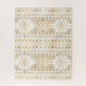 Trendy Gold Geometric Tribal Aztec Muster Puzzle (Vertikal)