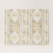 Trendy Gold Geometric Tribal Aztec Muster Puzzle (Horizontal)