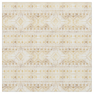 Trendy Gold Geometric Tribal Aztec Muster Stoff