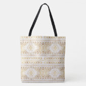 Trendy Gold Geometric Tribal Aztec Muster Tasche (Vorderseite)