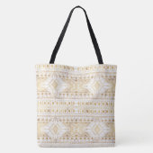 Trendy Gold Geometric Tribal Aztec Muster Tasche (Rückseite)