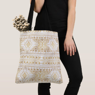 Trendy Gold Geometric Tribal Aztec Muster Tasche