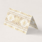 Trendy Gold Geometric Tribal Aztec Muster Visitenkarten (Rückseite)