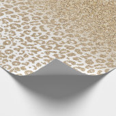 Trendy Gold Glitter and Leopard Print Gradient Geschenkpapier (Ecke)