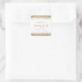 Trendy Gold Glitzer Datum 21. Party Quadratischer Aufkleber (Tasche)
