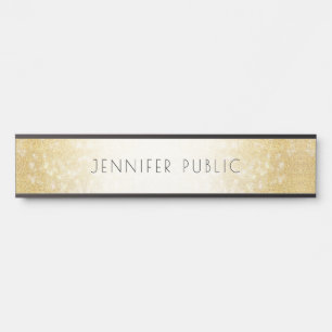 Trendy Gold Glitzer Einfach Elegantes Modern Templ Türschild