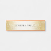 Trendy Gold Glitzer Einfach moderne Elegant Vorlag Türschild (Vorderseite )