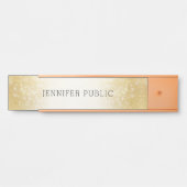 Trendy Gold Glitzer Einfach moderne Elegant Vorlag Türschild (Vorderseite )