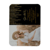 Trendy Gold Glitzer Grad Party Foto Einladung Magnet (Vertikal)
