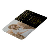 Trendy Gold Glitzer Grad Party Foto Einladung Magnet (Linke Seite)