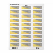 Trendy Gold Glitzer Herd Address Label (Vorne)