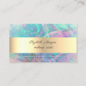 Trendy Gold Glitzer Imitate Lashes Opal Iridescenc Treuekarte (Rückseite)