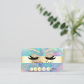 Trendy Gold Glitzer Imitate Lashes Opal Iridescenc Treuekarte (Stehend Vorderseite)