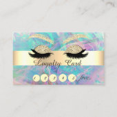 Trendy Gold Glitzer Imitate Lashes Opal Iridescenc Treuekarte (Vorderseite)