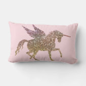 Trendy Gold Glitzer Sparkle Unicorn Lendenkissen (Rückseite)