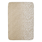 Trendy Gold Glitzer und Leopard Print Gradient Badematte (Vorderseite Vertikal)