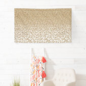Trendy Gold Glitzer und Leopard Print Gradient Banner (Insitu)