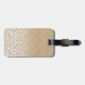 Trendy Gold Glitzer und Leopard Print Gradient Gepäckanhänger (Rückseite horizontal)