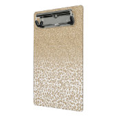 Trendy Gold Glitzer und Leopard Print Gradient Mini Klemmbrett (Gewinkelt2)