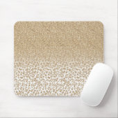 Trendy Gold Glitzer und Leopard Print Gradient Mousepad (Mit Mouse)