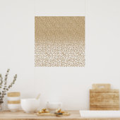 Trendy Gold Glitzer und Leopard Print Gradient Poster (Küche)