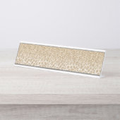 Trendy Gold Glitzer und Leopard Print Gradient Schreibtischnamensplakette (Vorderseite )