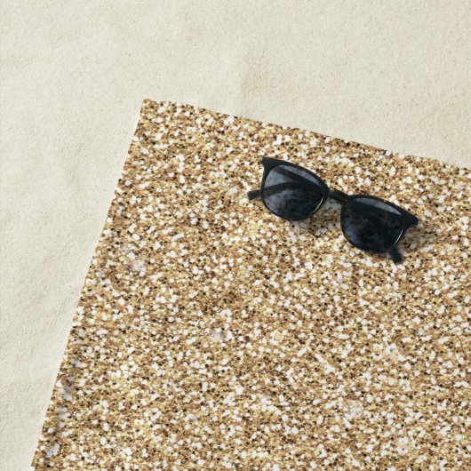 Trendy Gold Glitzer und Leopard Print Gradient Strandtuch (Beispiel)
