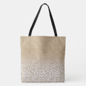 Trendy Gold Glitzer und Leopard Print Gradient Tasche (Vorderseite)