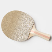 Trendy Gold Glitzer und Leopard Print Gradient Tischtennis Schläger (Seitenansicht)