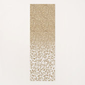 Trendy Gold Glitzer und Leopard Print Gradient Yogamatte (Vorderseite)