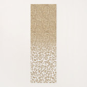 Trendy Gold Glitzer und Leopard Print Gradient Yogamatte (Rückseite)