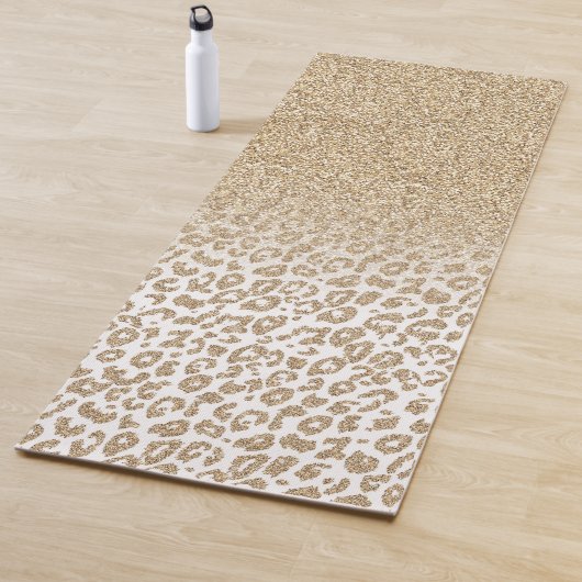 Trendy Gold Glitzer und Leopard Print Gradient Yogamatte (Beispiel)