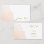 Trendy Gold Handgeschriebener Skriptname Modernes Visitenkarte (Vorne/Hinten)