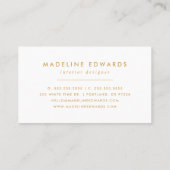 Trendy Gold Honey Tiny Dot Pattern Business Card Visitenkarte (Rückseite)