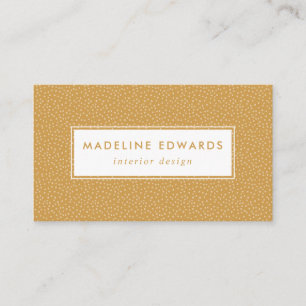Trendy Gold Honey Tiny Dot Pattern Business Card Visitenkarte