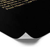 Trendy Gold Light on Black - Seetabelle Poster (Ecke)