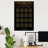 Trendy Gold Light on Black - Seetabelle Poster (Heimbüro)