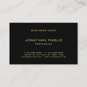 Trendy Gold Look Mit Monogramm Elegantes Beruflich Visitenkarte (Rückseite)