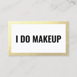 Trendy Gold Makeup Artist Business Card Visitenkarte