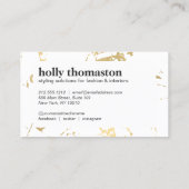 Trendy Gold Marble Muster Visitenkarte (Rückseite)