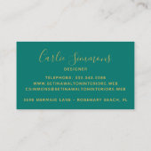 Trendy Gold Mermaid Scales Visitenkarte (Rückseite)