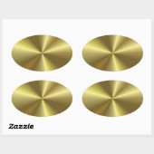 Trendy Gold Metallic Look Blank Template Elegant Ovaler Aufkleber (Blatt)