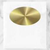 Trendy Gold Metallic Look Blank Template Elegant Ovaler Aufkleber (Tasche)